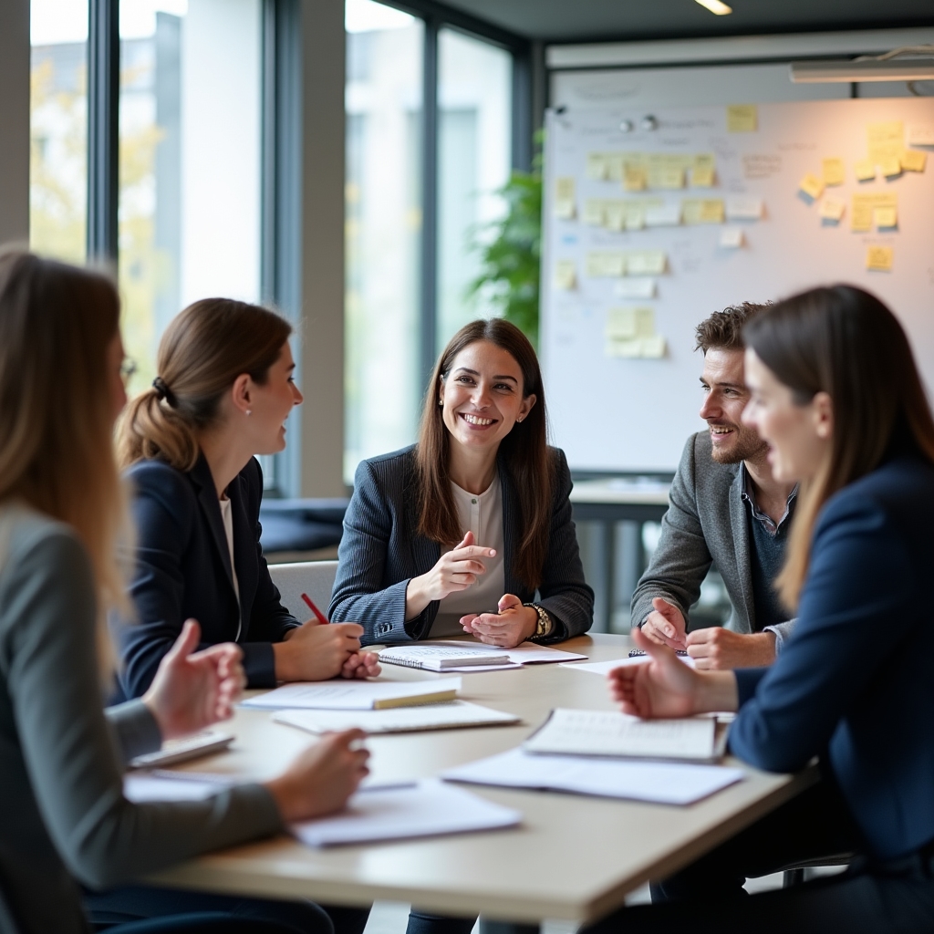 Gruppe von Führungskräften im Training bei Palverdis Digital